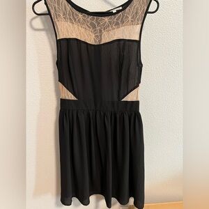 Charlotte Russe Dress size small black with pink lace